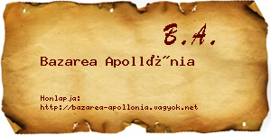 Bazarea Apollónia névjegykártya